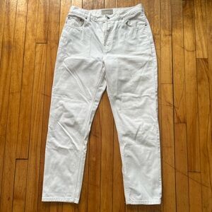 Everlane The High Rise Cheeky Straight Leg White Jean Button Fly 29 Regular